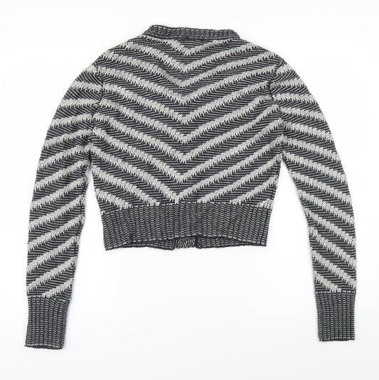 Limited Womens Multicoloured Striped Knit Pullover Jumper Size 12 - Cropped