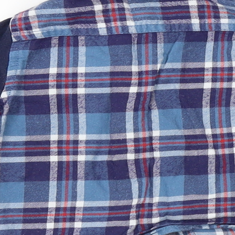 Matalan Boys Blue Plaid Basic Dress Shirt Size 3-6 Months