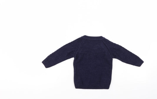 Preworn Boys Blue Fair Isle Pullover Jumper