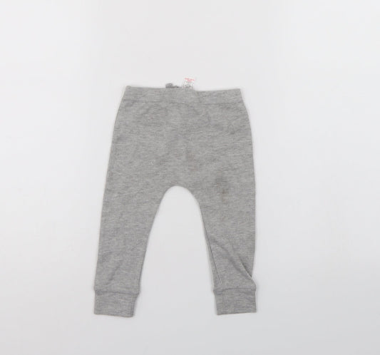 George Girls Grey Track Pants Trousers Size 9-12 Months