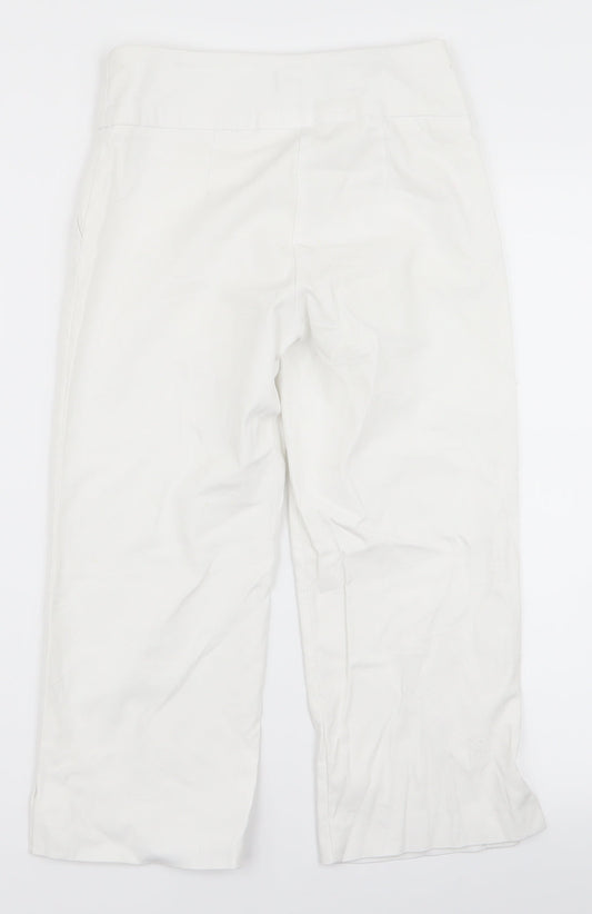 Papaya Womens White Trousers Size 8 L29 in