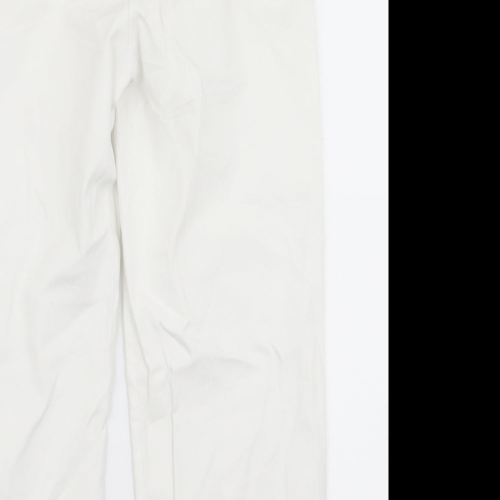 Papaya Womens White Trousers Size 8 L29 in