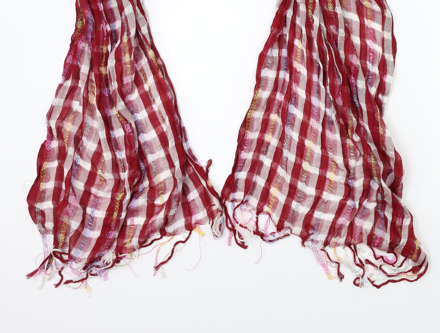 Preworn Red Check Scarf
