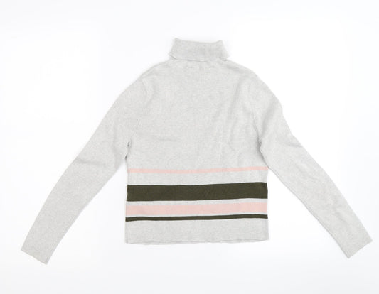 915 Generation Girls Grey Striped Pullover Jumper Size 12-13 Years