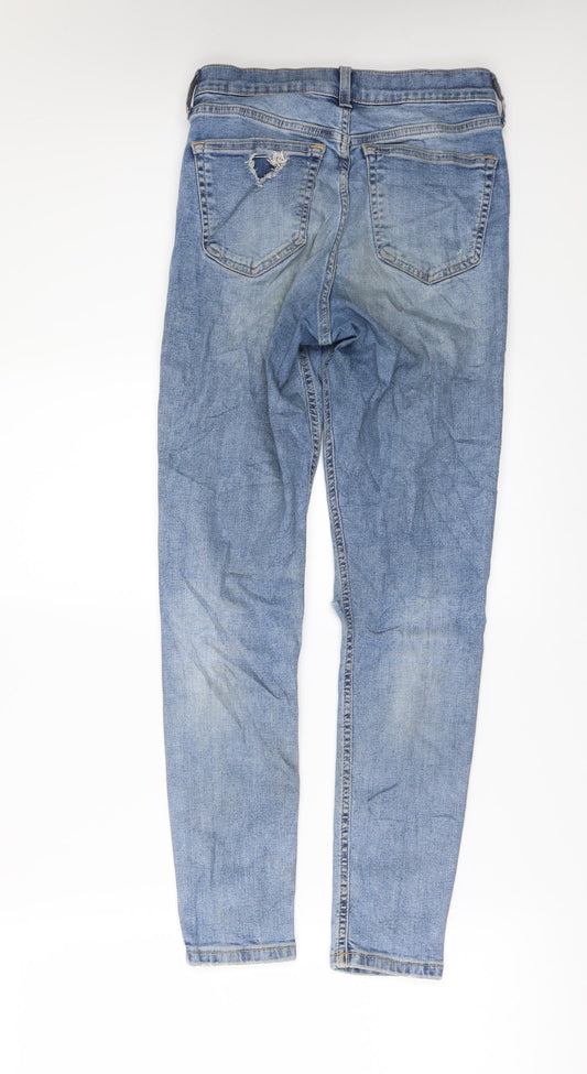 Topshop Womens Blue Denim Skinny Jeans Size 26 in L30 in