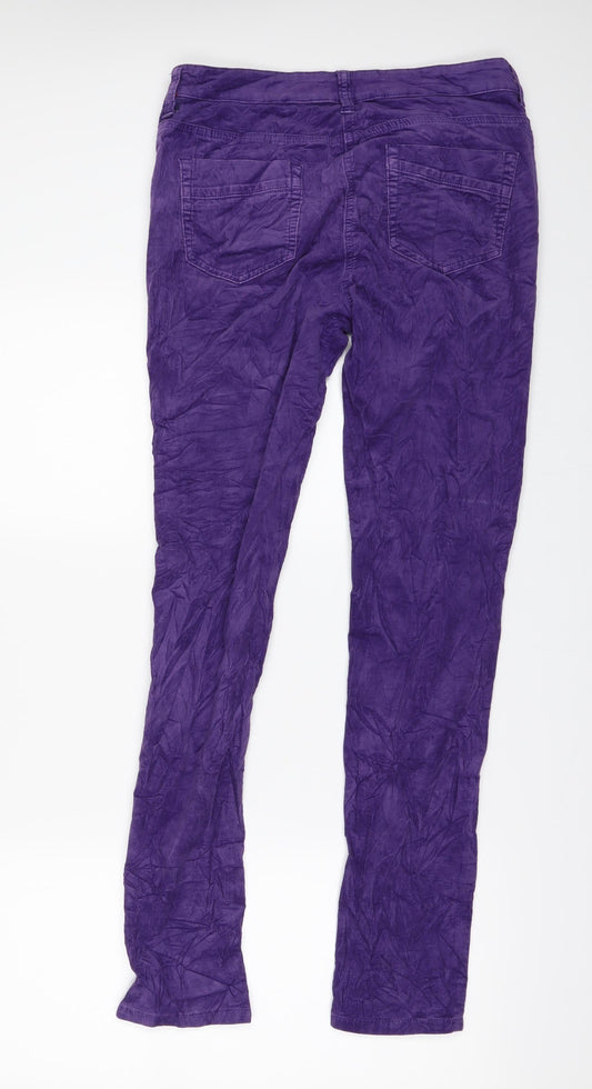Matalan Womens Purple Corduroy Skinny Jeans Size 28 in L20 in