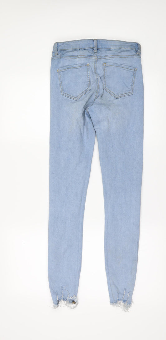 Denim & Co. Womens Blue Denim Skinny Jeans Size 8 L28 in