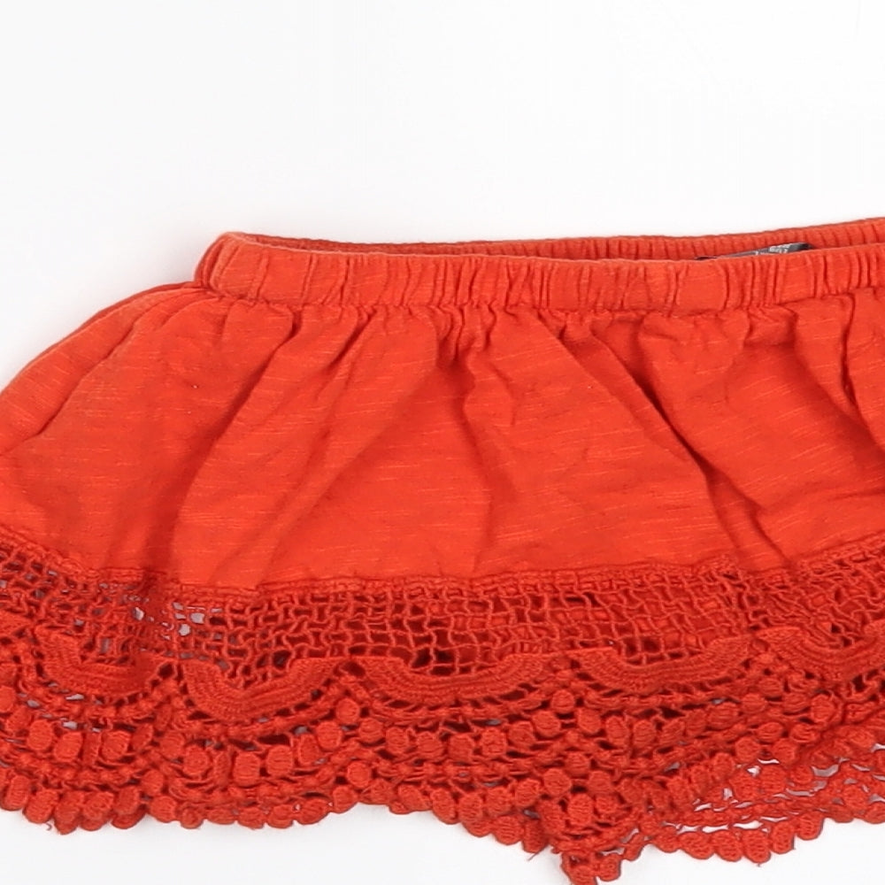Primark Womens Orange Cropped T-Shirt Size 8