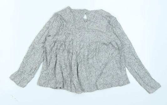 Fred & Flo Girls Grey Basic T-Shirt Size 18-24 Months