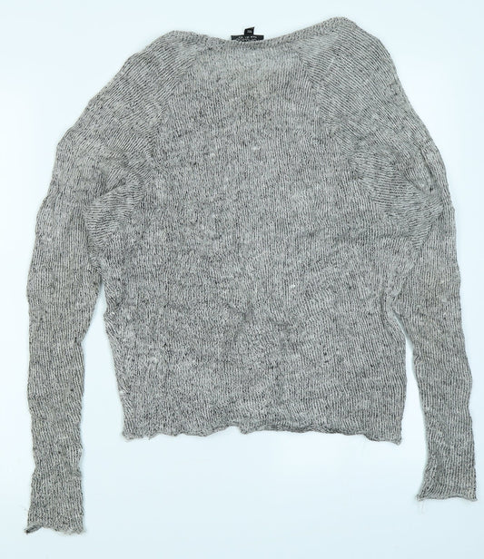 Topshop Womens Grey Pullover Jumper Size 8