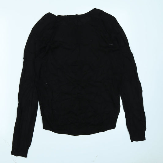 H&M Womens Black Knit Pullover Jumper Size S
