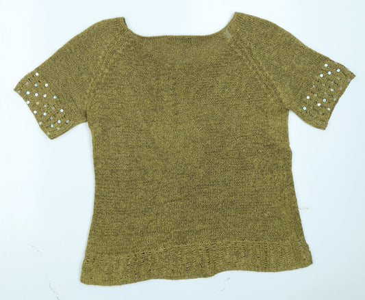 Mamut Womens Yellow Knit Pullover Jumper Size 12