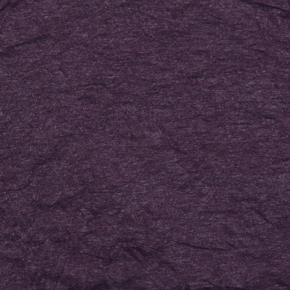 Lily & Me Womens Purple Basic T-Shirt Size 12