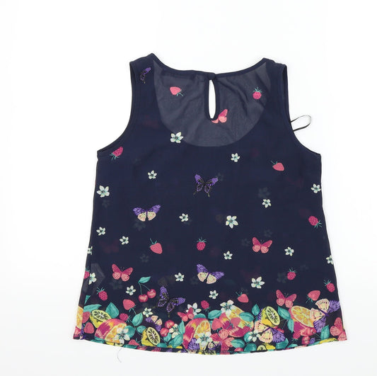 Primark Womens Multicoloured Colourblock Basic T-Shirt Size 8 - butteflies