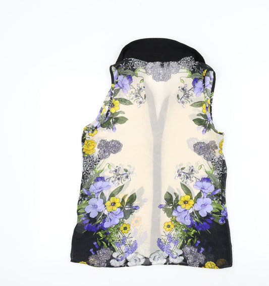 newlook Womens Ivory Floral Basic Button-Up Size 8