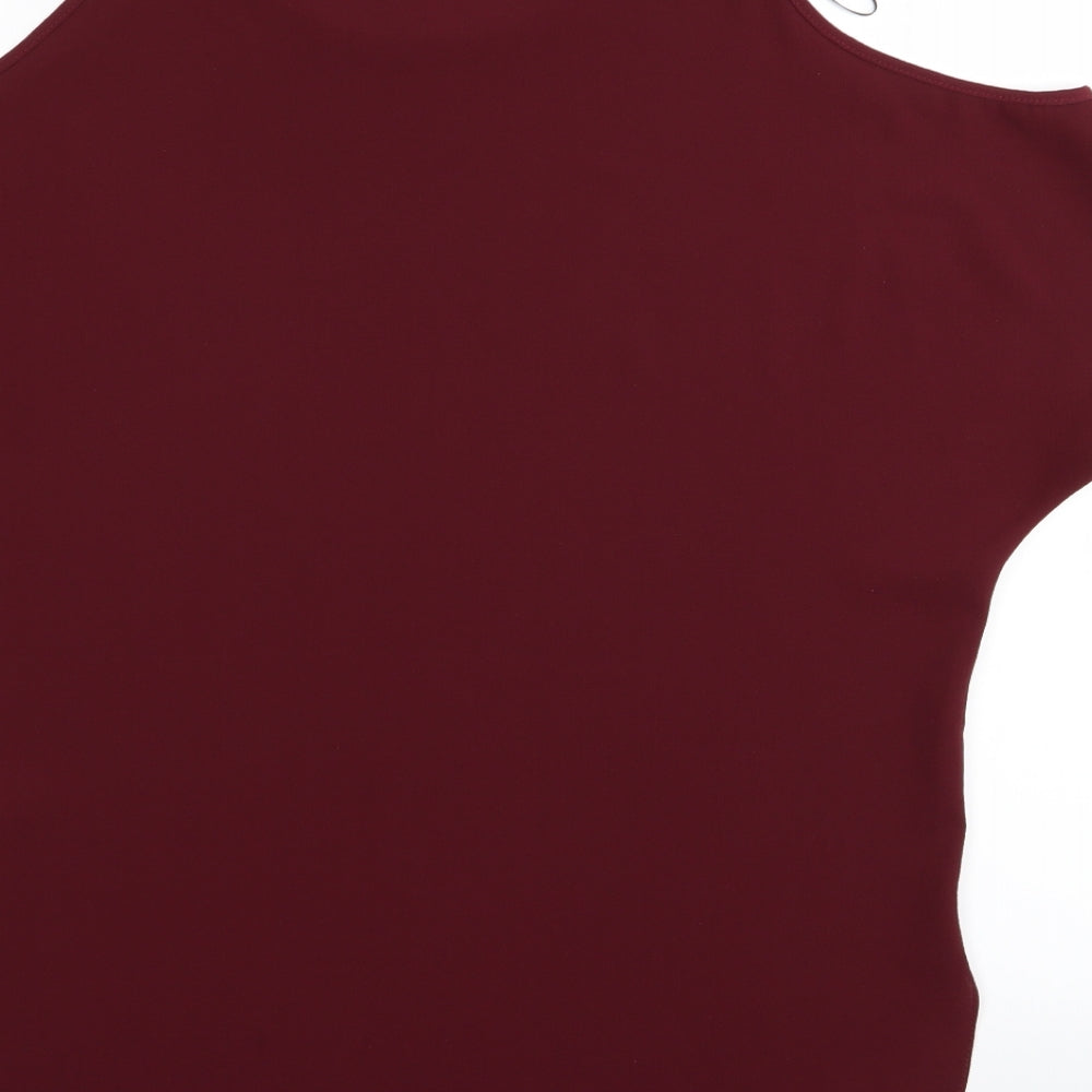 New Look Womens Red Basic Blouse Size 10
