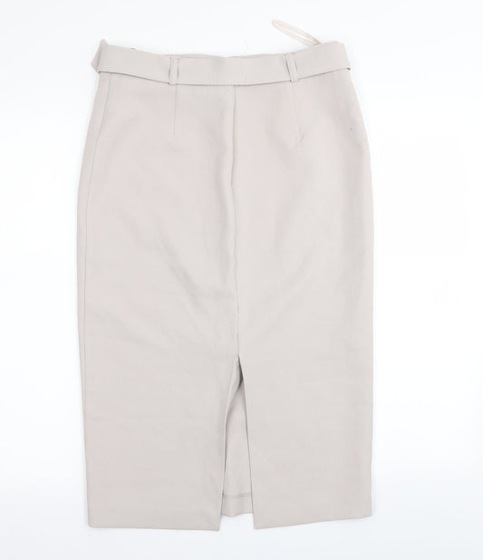 Linea Womens Grey A-Line Skirt Size 10