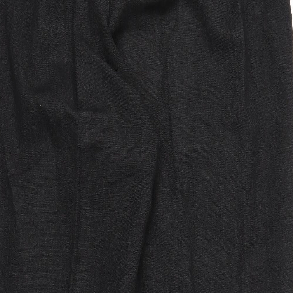 Preworn Womens Black Canvas Capri Trousers Size L L24 in