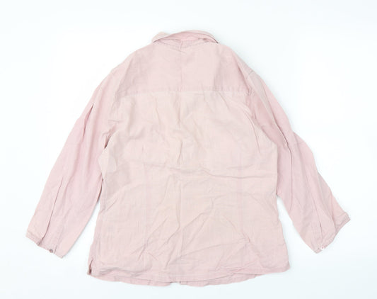 Hawkshead Womens Pink Floral Basic Button-Up Size 12