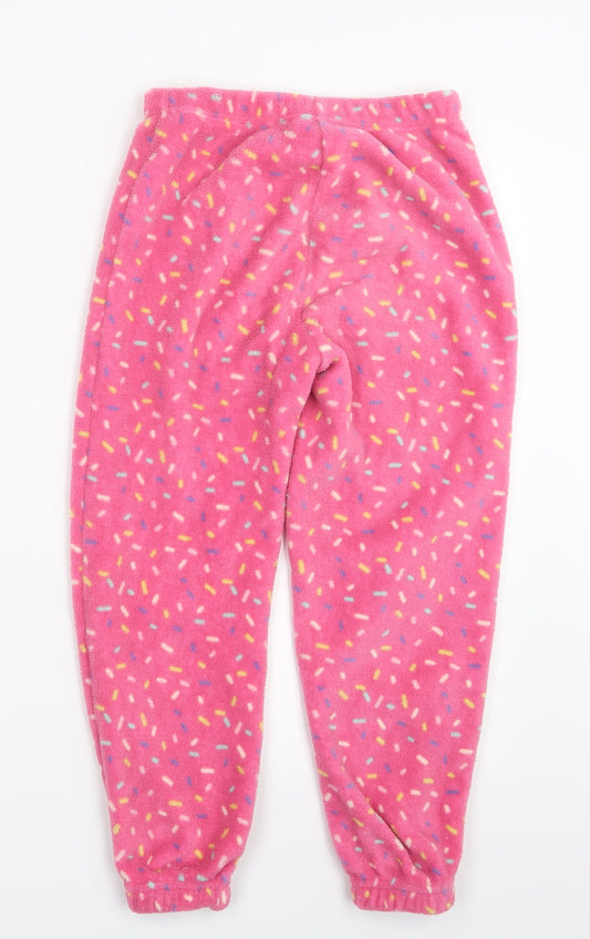 Just like you Girls Pink Geometric Capri Pyjama Pants Size 8-9 Years