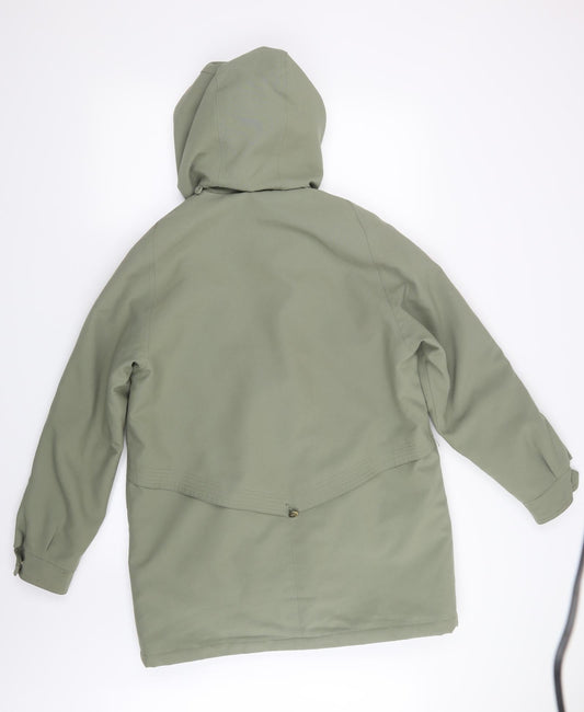 David Barry Womens Green Jacket Coat Size 12