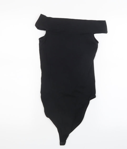 Miss Selfridge Womens Black Bodysuit One-Piece Size 8