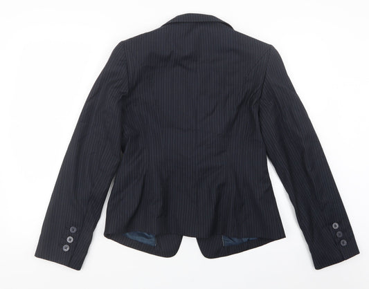 NEXT Womens Blue Striped Jacket Size 12