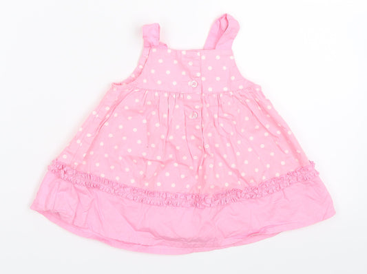 George Girls Pink Polka Dot Fit & Flare Size 0-3 Months