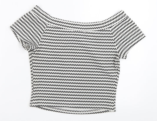 Nichii Womens White Basic Blouse Size S