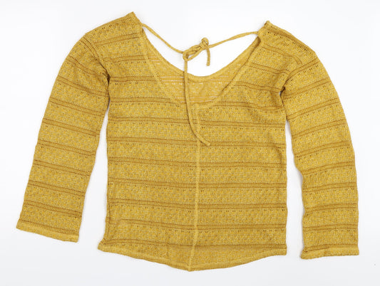 NEXT Womens Yellow Pullover Jumper Size 10