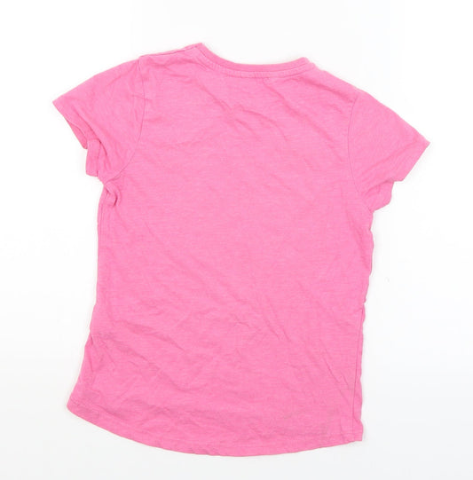 Primark Girls Pink Basic T-Shirt Size 8-9 Years - Unicorn