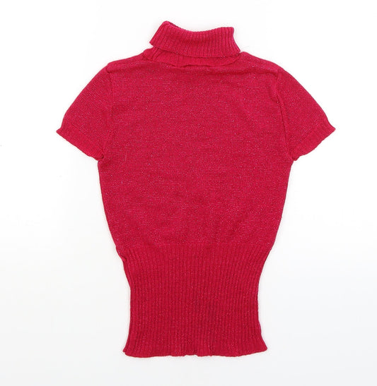 Adam's Girls Pink Basic T-Shirt Size 9 Years