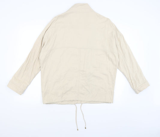 M&S Womens Beige Overcoat Coat Size 12