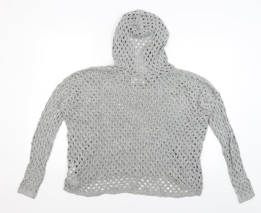 Hollister Womens Grey Pullover Hoodie Size S