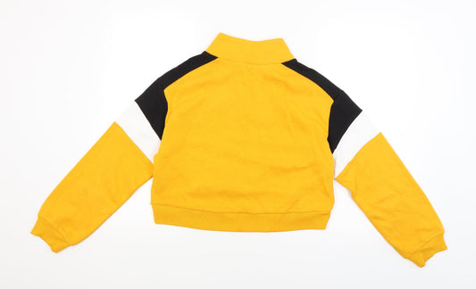 Divided Womens Yellow Pullover Sweatshirt Size S