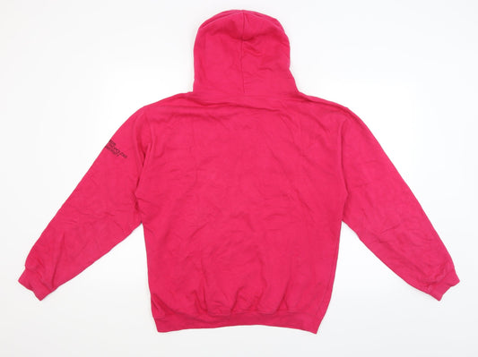 Awdis Womens Pink Pullover Hoodie Size M - Leeds University
