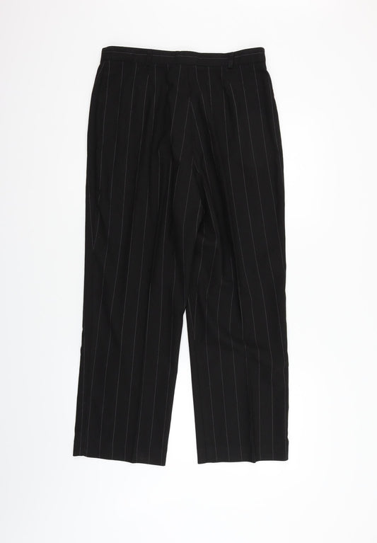 THE COLLECTION Womens Black Trousers Size 14 L28 in