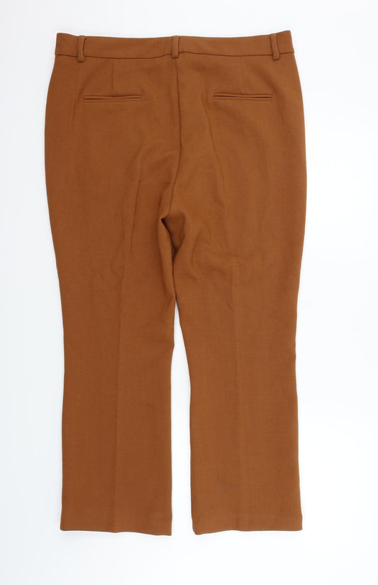 Marks and Spencer Womens Orange Trousers Size 16 L26 in