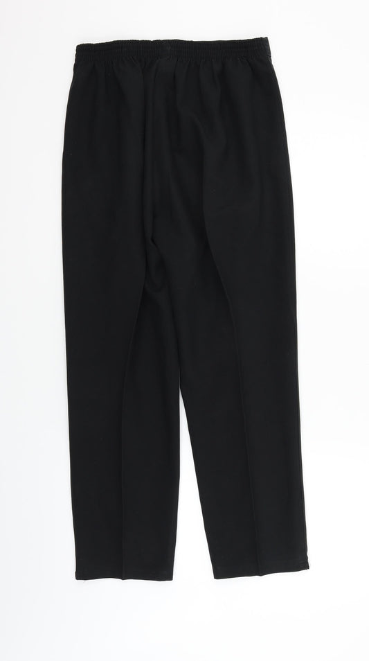 Preworn Womens Black Trousers Size 18 L24 in - Elastic Waist Band