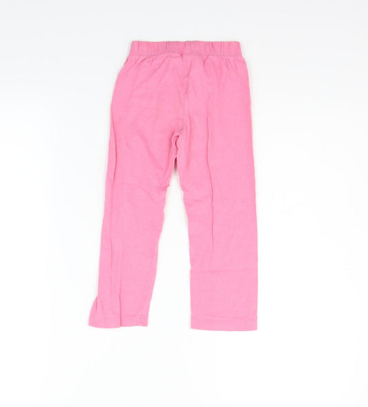 Paw patrol Girls Pink Solid Lounge Pants Size 4 Years
