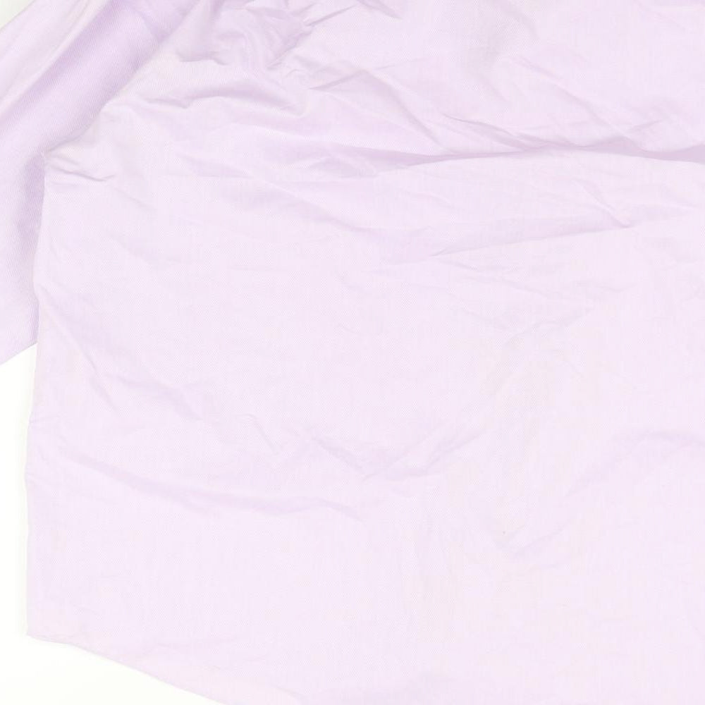 Marks and Spencer Mens Purple Button-Up Size 16.5