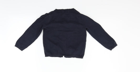 TU Girls Blue Cardigan Jumper Size 5 Years