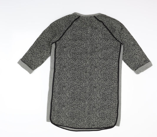 NEXT Womens Grey Geometric Fit & Flare Size 14