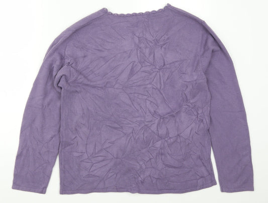 Fabrizio Womens Purple Cardigan Jumper Size M