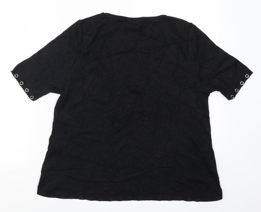 Wallis Womens Black Basic T-Shirt Size S