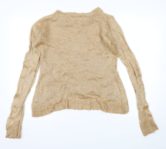 Dorothy Perkins Womens Brown Knit Pullover Jumper Size S