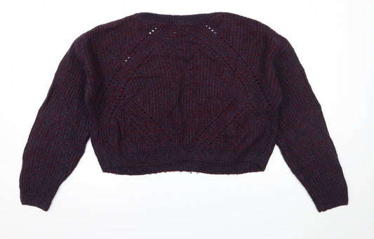 Miss Selfridge Womens Blue Knit Pullover Jumper Size 14