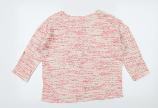 New Look Womens Pink Knit Pullover Jumper Size M