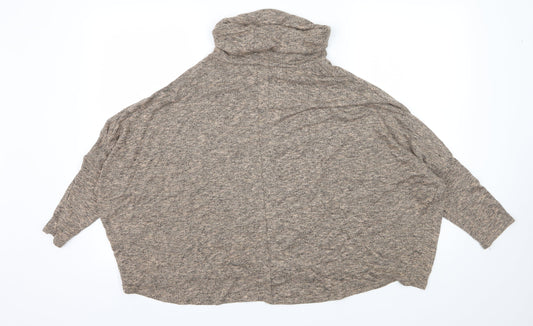 New Look Womens Brown Knit Pullover Jumper Size 14