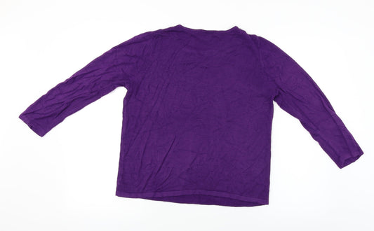 Marks and Spencer Womens Purple Pullover Jumper Size 14